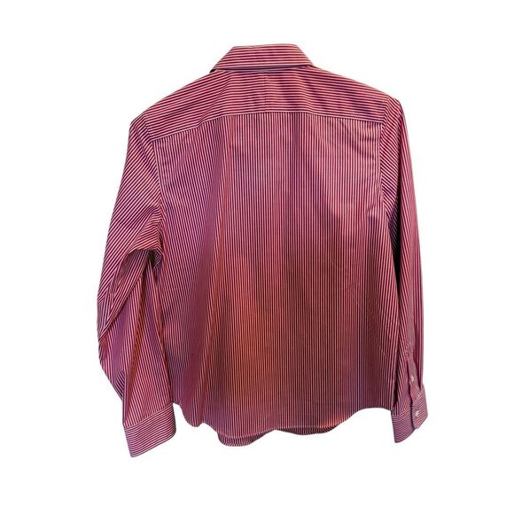 Ralph Lauren pink no iron striped button down blouse size medium, new with tags! - Picture 3 of 4